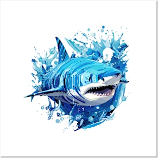 Shark Fish Ocean World Wildlife Wonder Abstract Posters and Art